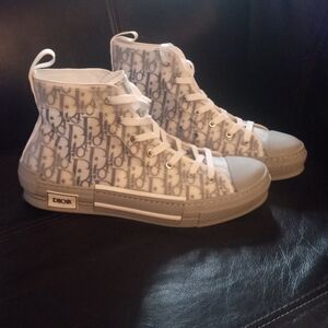 Dior High-Top Sneakers - White and Gray